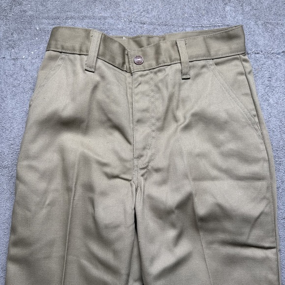 Vintage Levi's White Tab Youth Khaki Pants Size 12 Made in USA 70s 80s Straight - Picture 2 of 10